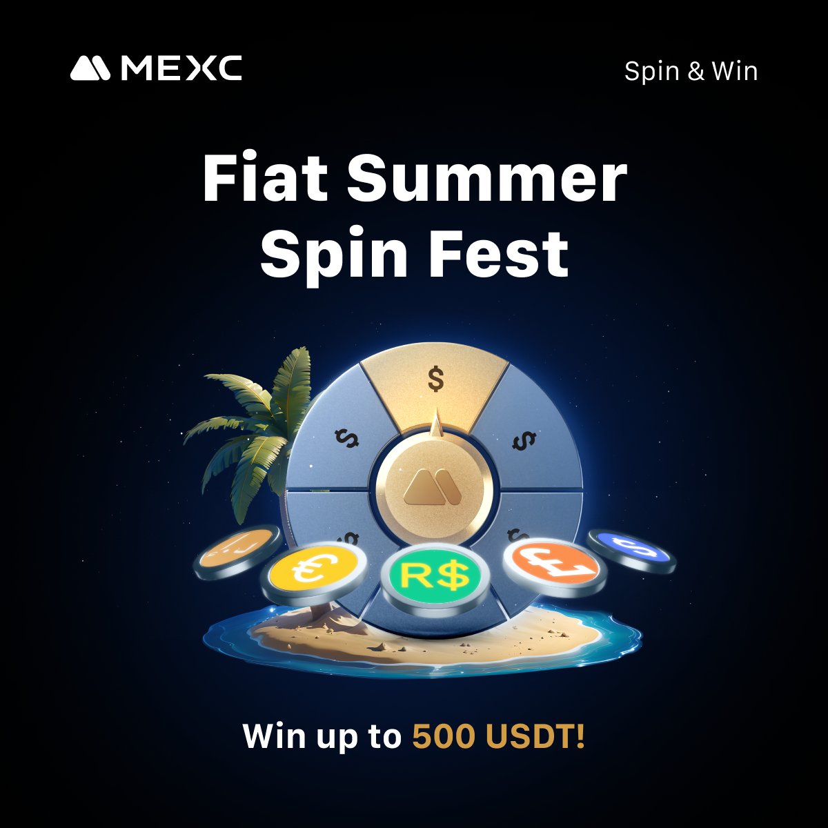 Have you spun the Fiat Summer Wheel yet? 🎡

Use fiat to buy crypto &amp; earn spin chances - every spin guarantees a prize, up to 500 $USDT. Keep spinning while the rewards last!

👇 Spin Now
mexc.com/landings/fiat_…