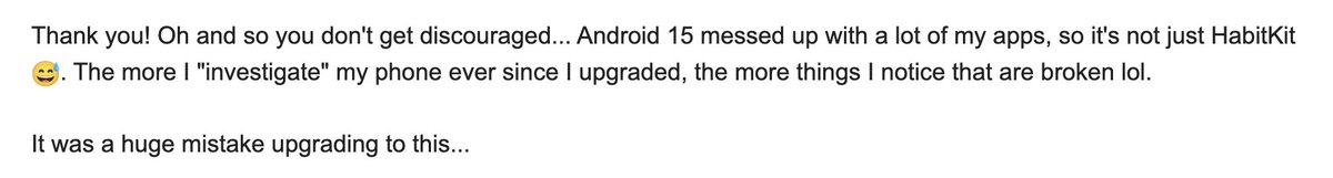 SebastianRoehl's tweet image. The state of Android development 😭 Home screen widgets are broken on Android 15 for some users and I have no idea how to fix it...