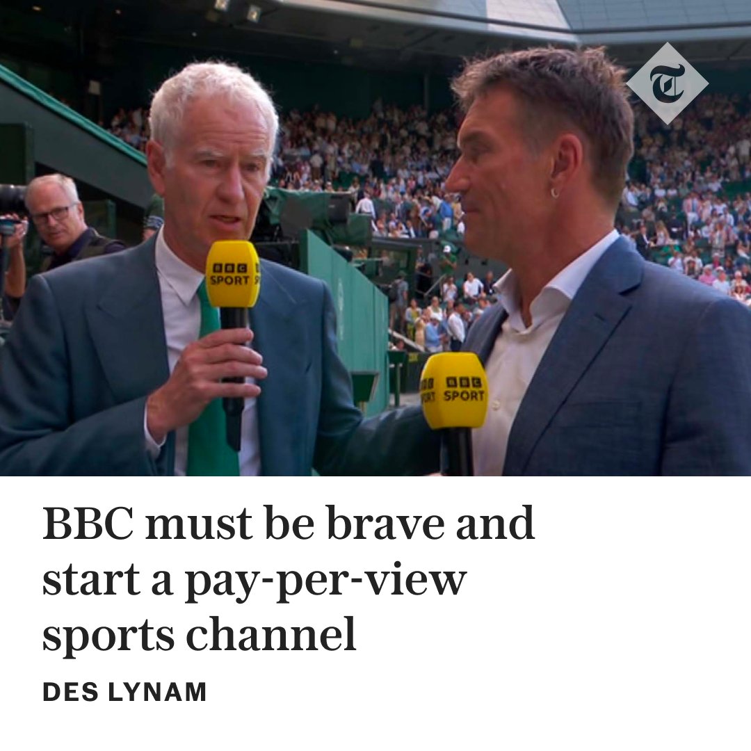 TelegraphSport's tweet image. ✍️ 'BBC must explore marketplace unless it is content to continue being an also-ran – especially with rivals eyeing Wimbledon' | Writes Des Lynam
Read more 👇
telegraph.co.uk/sport/2025/07/…