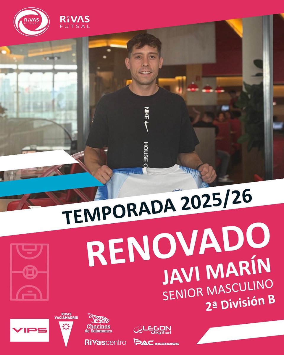 cdrivasfutsal's tweet image. 🚨 𝗥𝗘𝗡𝗢𝗩𝗔𝗗𝗢
𝗝𝗮𝘃𝗶 𝗠𝗮𝗿𝗶́𝗻 seguirá defendiendo los colores de Rivas Futsal 2025/26

Un ejemplo de compromiso, lealtad y valores.
🔝 Jugador clave 2ªB y un espejo en el que mirarse para toda la cantera.

❤️ ¡Orgullosos de tenerte con nosotros!

#RivasFutsal #Renovado