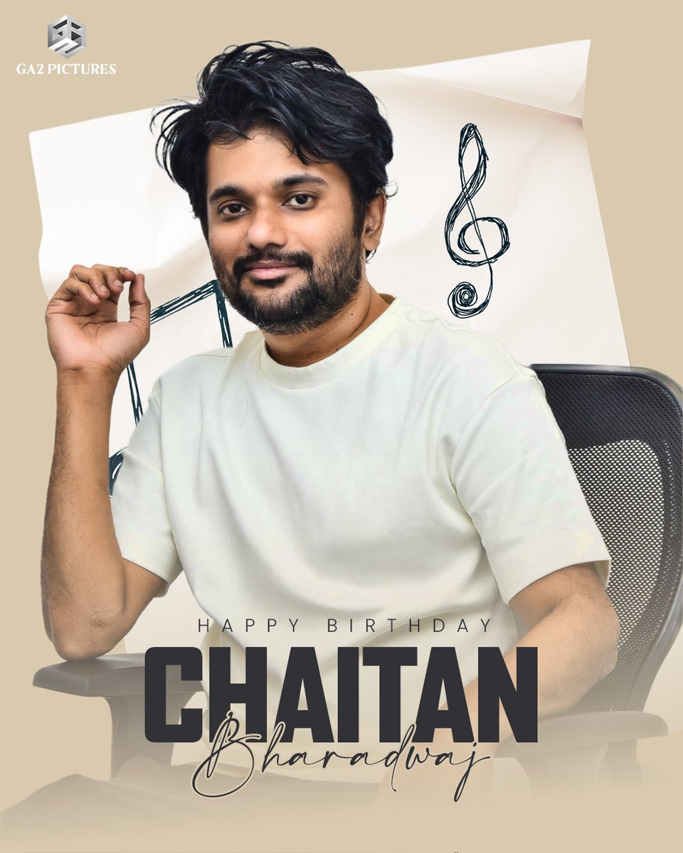 GA2Official's tweet image. Wishing the finest Musician and chartbuster creator @chaitanmusic a very Happy Birthday ❤🔥
May you have a wonderful year ahead✨️
#HBDChaitanBharadwaj #ChaitanBharadwaj