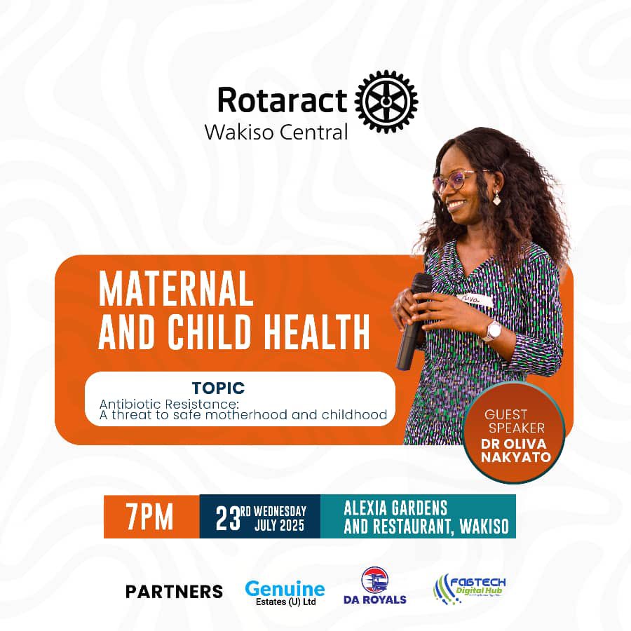 RctWakiso's tweet image. Tomorrow we are hosting Dr Olivia Nakyato to Understand why Mothers are getting Resistant to Antibiotics
We are on at 7pm at our usual place Alexia Gardens, Wakiso!
#MaternalAndChildHealthMonth