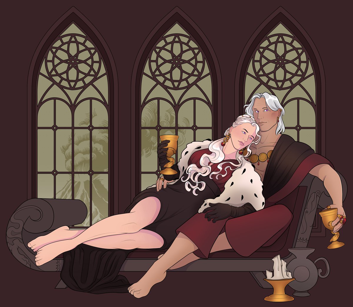 My final entry for #DaemyraWeek25 - a redraw of my first ever Daemyra pic💕