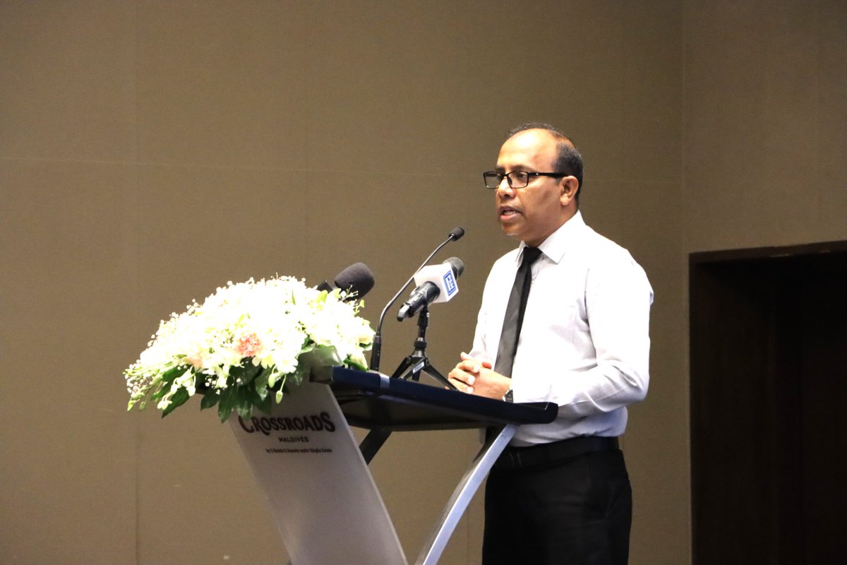 HomeMinistrymv's tweet image. A 2 day convergence organized by the Anti-Trafficking in Persons Office commenced today. The opening ceremony was graced by the Minister of Higher Education, Labor and Skills Development, Dr. Ali Haider Ahmed, as the Chief Guest.
In his address he emphasized the importance of…