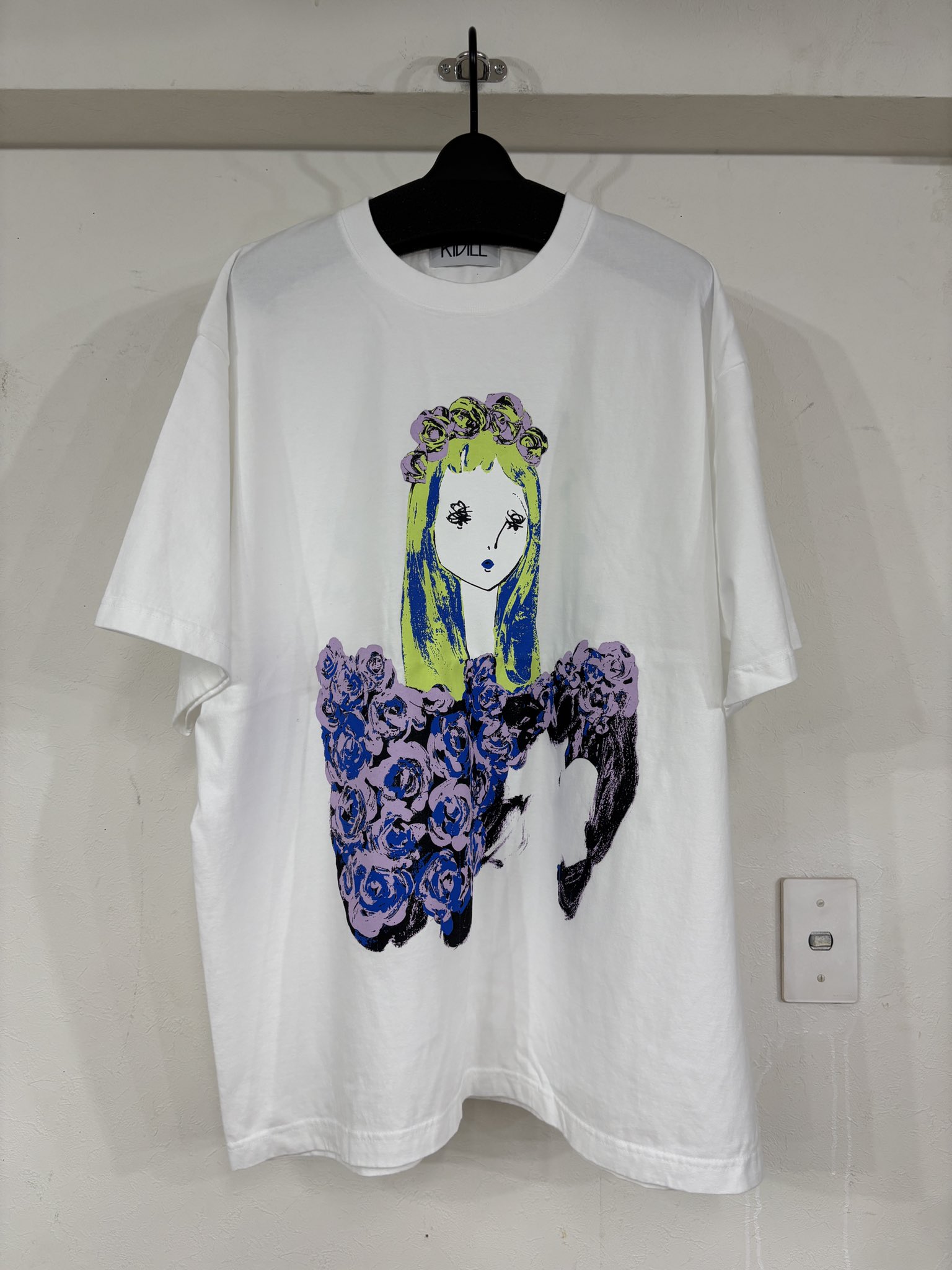 23ss KIDILL Maya Shibasaki tシャツ　お花　grey KIDILL/キディル/T－Shirt With Maya Shibasaki/グラフィックT