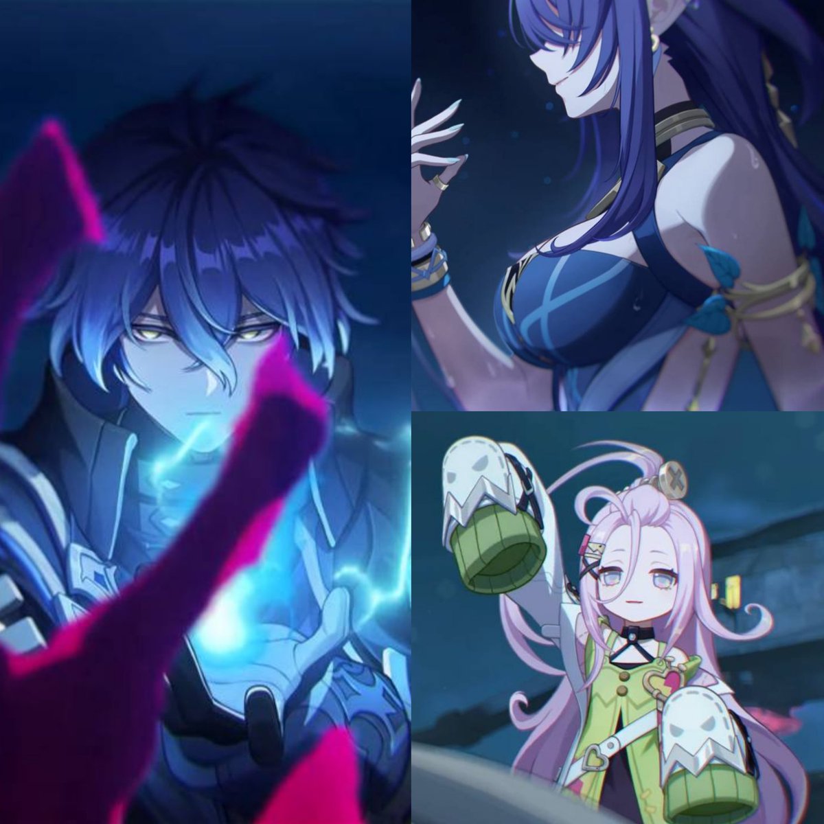 GachaFiles's tweet image. Gi 6.0 - Banners
First half:
Flins: 5 star, Electro, Polearm
Second half:
Lauma: 5 star, Dendro Catalyst
Aino: 4 star, Hydro, Claymore
Aino is free character from event.
#GenshinImpact #NodKrai