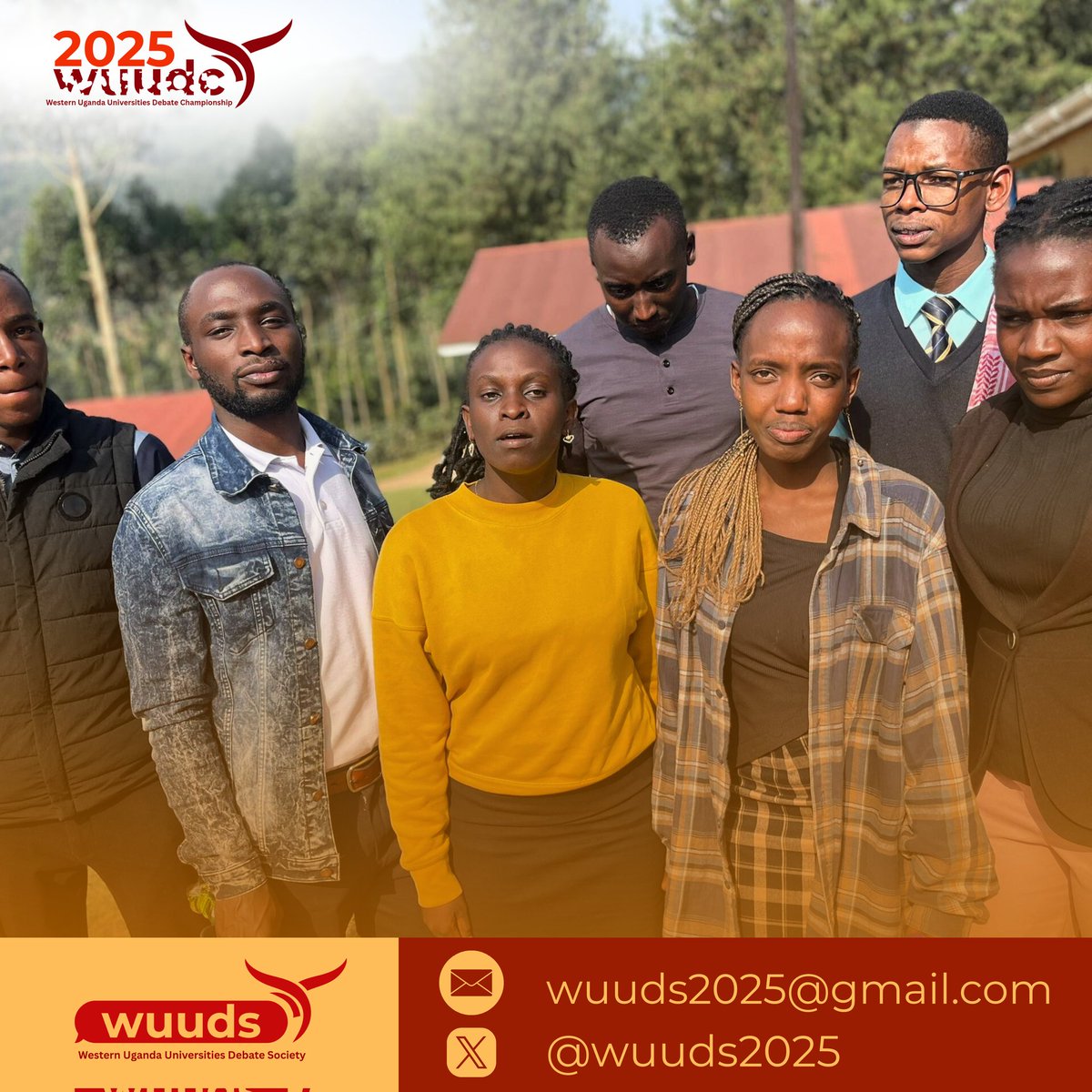 Students and Alumni of universties in Kigezi at a recent UNSA district tournament  in Rubanda District. 
Debaters in higher learning institutions are contributing to the  community in the schools through trainings and technical support.
#wuuds is 100% committed to this cause.