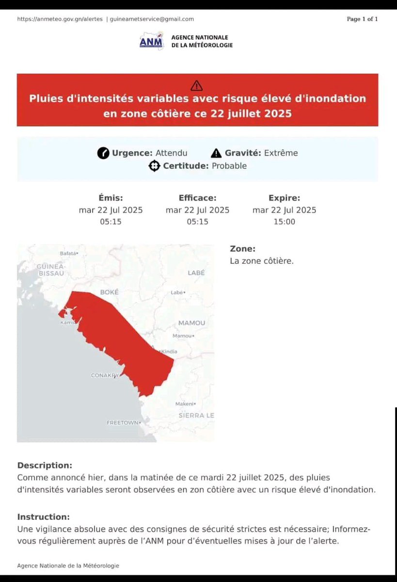 Leaderdiallo's tweet photo. Prudence  ce mardi 22 juillet https://t.co/jkX5ZqxvIh