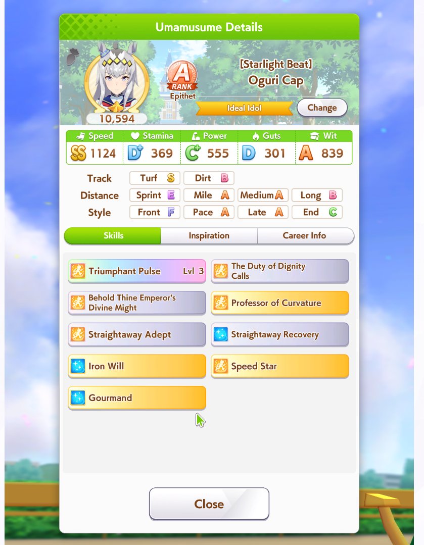 Got my first A along side ideal idol and the GOAT titles for the Cap