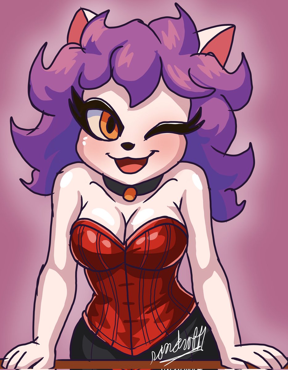 Enrimations's tweet image. New drawing and more and more details, what do you think of the white outline, does it look good on my favorite cat?