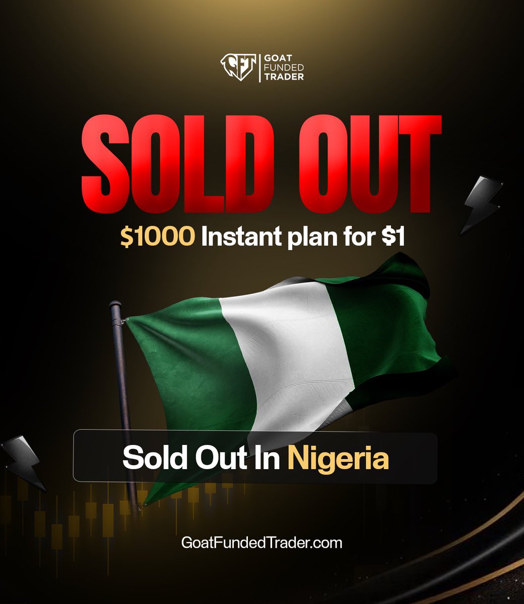 GoatFunded's tweet image. 📢 NIGERIA SELLS OUT 🇳🇬
Nigeria is officially the 1st country that filled all the spots for the 1$ promo 🇳🇬
All 10’000 spots have been taken 🚨
Which country will be next? ⏳
⚠️Important: if you haven’t received your credentials yet, they will be sent to you in few hours,…