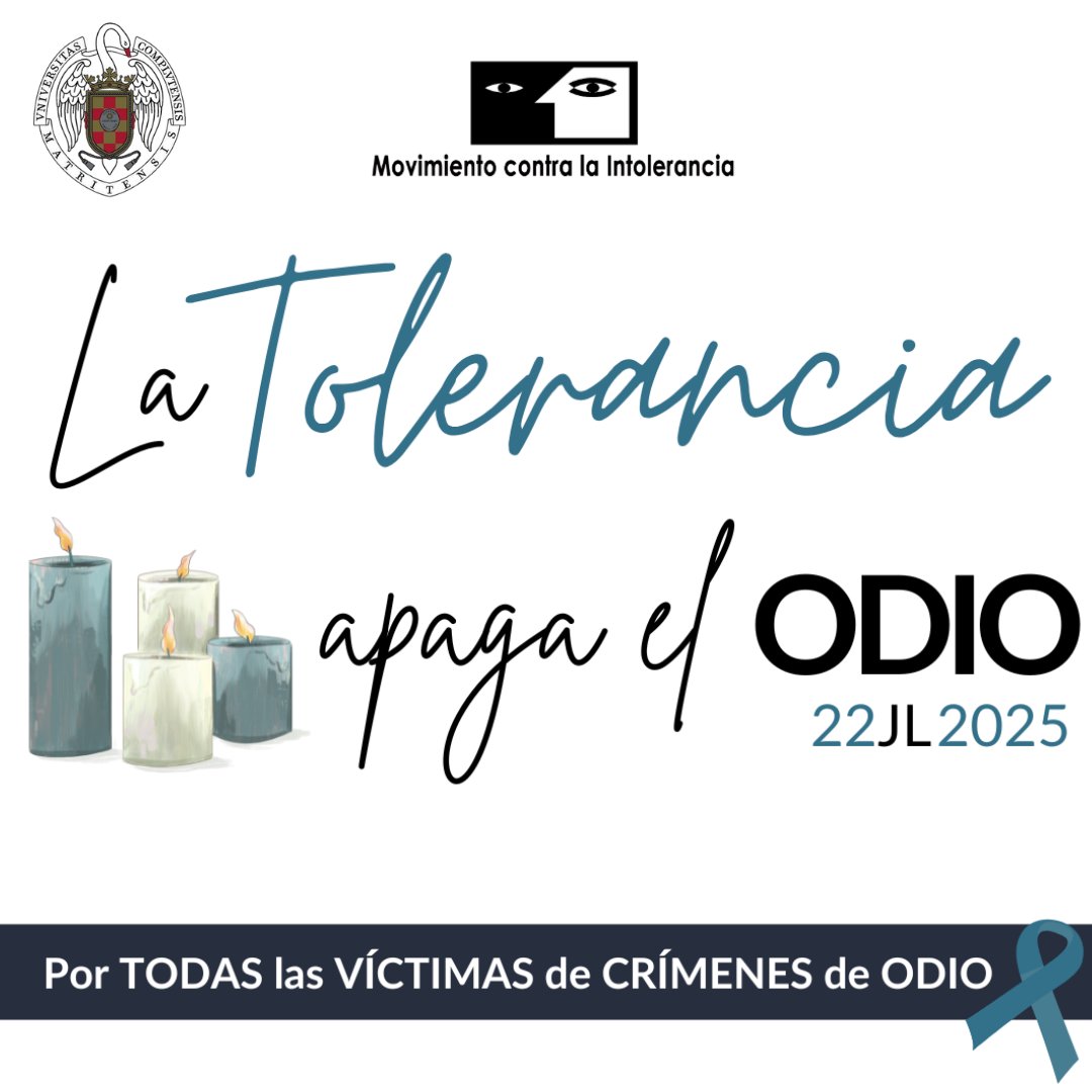 Hoy día 22 de julio se conmemora el Día Europeo de las Víctimas de crímenes de odio.

educatolerancia.com/campana-la-tol…

#LaToleranciaApagaElOdio
#MovimientoContraLaIntolerancia
#DíaEuropeodelasVictimasdeCrimenesdeOdio
