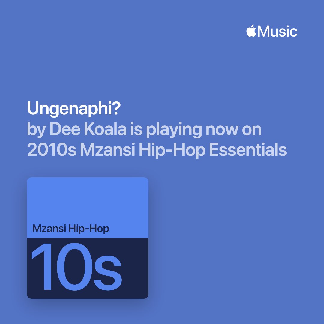 Ungenaphi? by <a href="/DeeKoala_/">Dee Koala</a> is featured on <a href="/AppleMusic/">Apple Music</a>’s 2010s Mzansi Hip-Hop Essentials playlist 📈