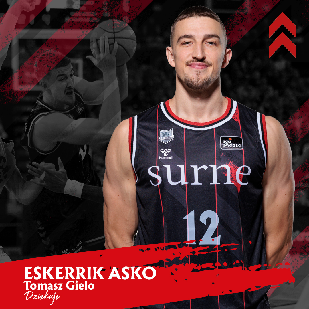 bilbaobasket's tweet image. Tomasz Gielo no continuará en Surne Bilbao Basket
El ala-pívot polaco @TGielo no continuará en Surne Bilbao Basket tras cumplir su contrato con los hombres de negro.
Tomasz ha sido una parte fundamental del grupo de jugadores que lograron la FIBA Europe Cup, poniendo siempre al…