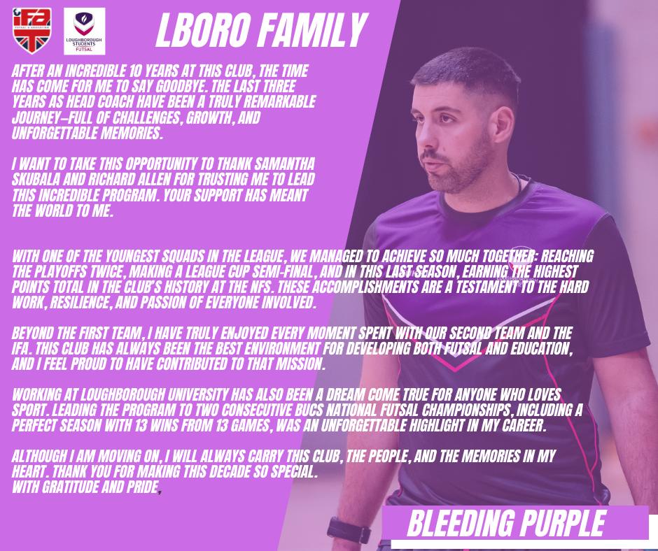 Coach_Llorente's tweet image. What an Amazing 10 years!!!

Thanks to the @IFA_Futsal and @lborofutsal. Both have a special place on my ❤️ 

All best