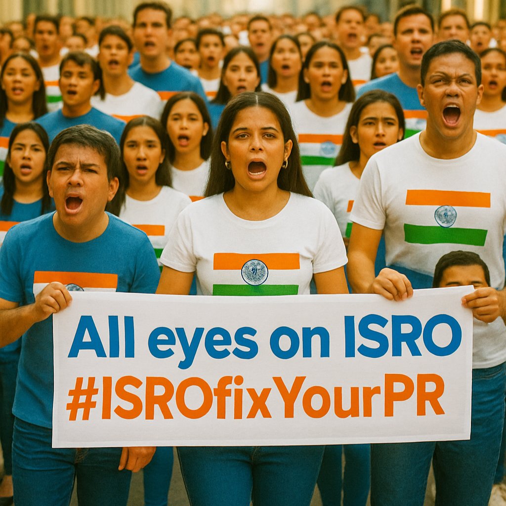 ISROSight's tweet image. 💥 1 PM is here!
Let’s raise our voices for better PR, better livestreams, and better outreach from @isro.
They’ve earned it. ❤️🇮🇳
Trend #ISROfixYourPR NOW!