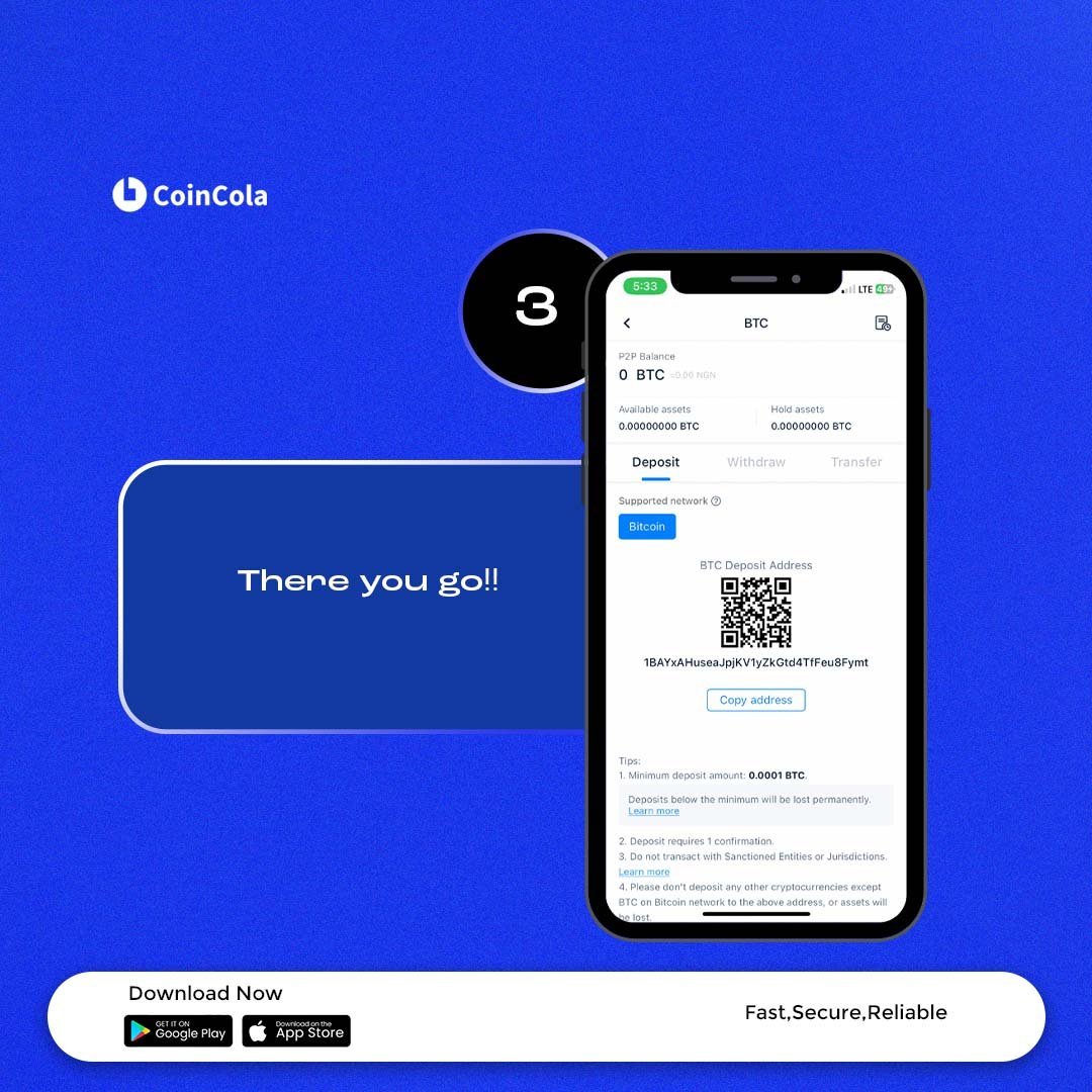 petr_savoy's tweet image. In Web3, self-custody is power and it all starts with your wallet address.
If you're using @CoinCola_Global, accessing your wallet address is simple and intuitive.
No friction, no confusion. Just tap in and start stacking.
Whether you're receiving BTC, USDT, or building yourโฆ