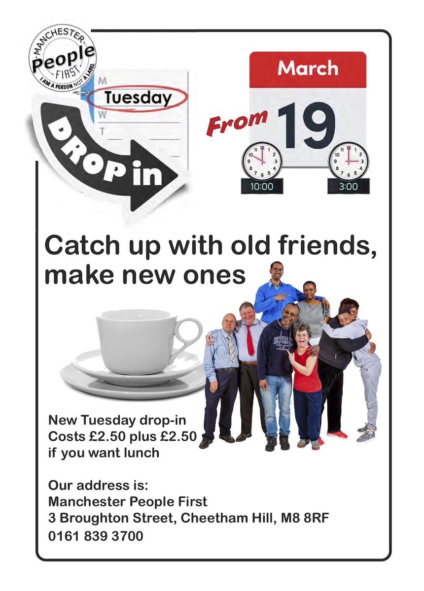 We have our Drop In day today 
and EVERY Tuesday 
10am - 3pm 

Come along and Join us 

#JoinUsJoinIn