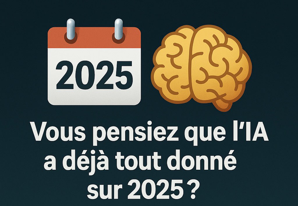 📅 🧠 Vous pensiez que l’IA a déjà tout donné sur 2025 ?

Voici les sorties majeures à ne surtout pas manquer dans les prochains mois 👇
• OpenAI GPT-5 : Q3
• Open AI Sora 2 &amp; xAI Grok 4 Coding : Q3
• Anthropic Claude 4.5 &amp; Kimi-K2 Reasoning : ~ Oct
• Google Gemini 3.0, Tesla