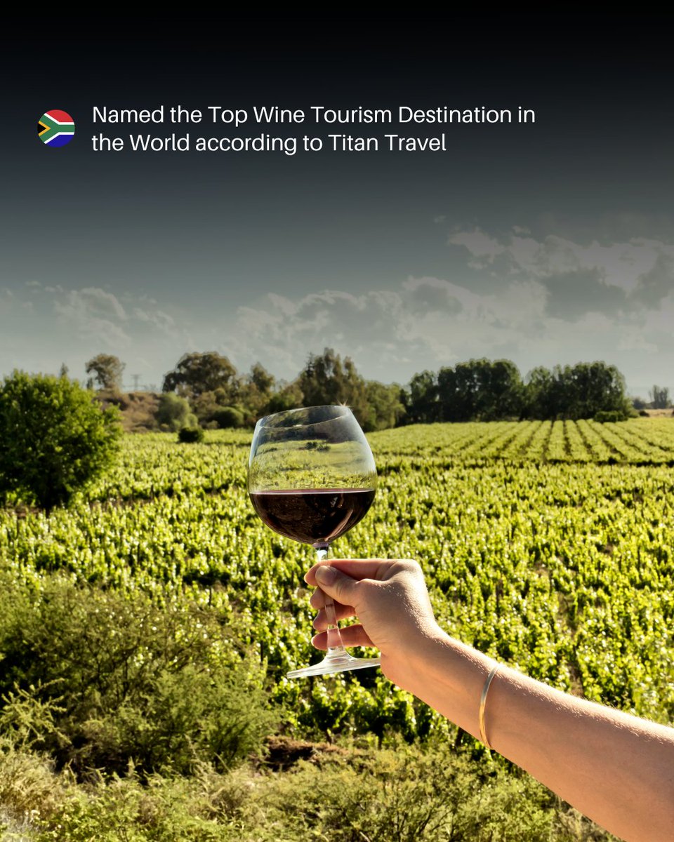 WineLand Media (@winelandsa) on Twitter photo Big news! 🍷🇿🇦 South Africa has been ranked the world’s top wine tourism destination for 2025 by Titan Travel, based on affordability, number of wine tours, and search interest. Portugal came second, Italy third. #WineLandMagazine #SAWineSince1659 <a href="/VisitWinelands/">VisitSAWinelands</a> Big news! 🍷🇿🇦 South Africa has been ranked the world’s top wine tourism destination for 2025 by Titan Travel, based on affordability, number of wine tours, and search interest. Portugal came second, Italy third. #WineLandMagazine #SAWineSince1659 <a href="/VisitWinelands/">VisitSAWinelands</a>