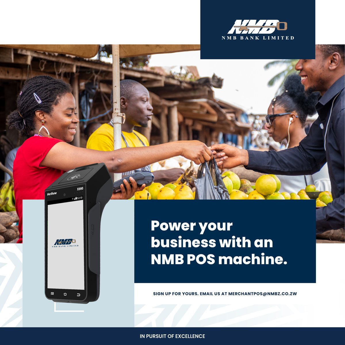 NMBBankZim's tweet image. The NMB swipe machine is the perfect partner to grow your business and make payments easy. Our Swipe Machine takes both ZiG and USD currencies.
#NMBBank #NMBConnect