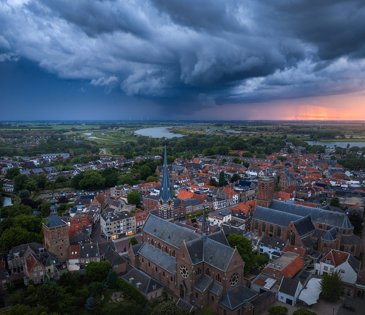 Storm above the town of Culemborg yesterday evening.