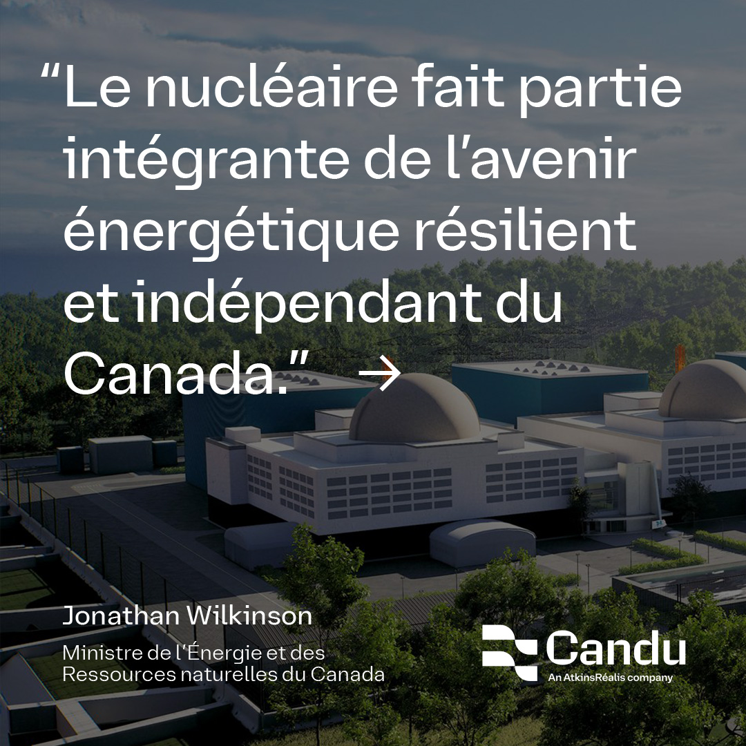 Canadians4CANDU's tweet image. L’avenir énergétique du Canada est électrique, et le nucléaire CANDU® l’alimente. 🔋
🇨🇦 Une technologie fiable, conçue ici et reconnue mondialement, CANDU fournit une énergie propre et constante tout en soutenant une chaîne d’approvisionnement entièrement nationale.
Nous ne…