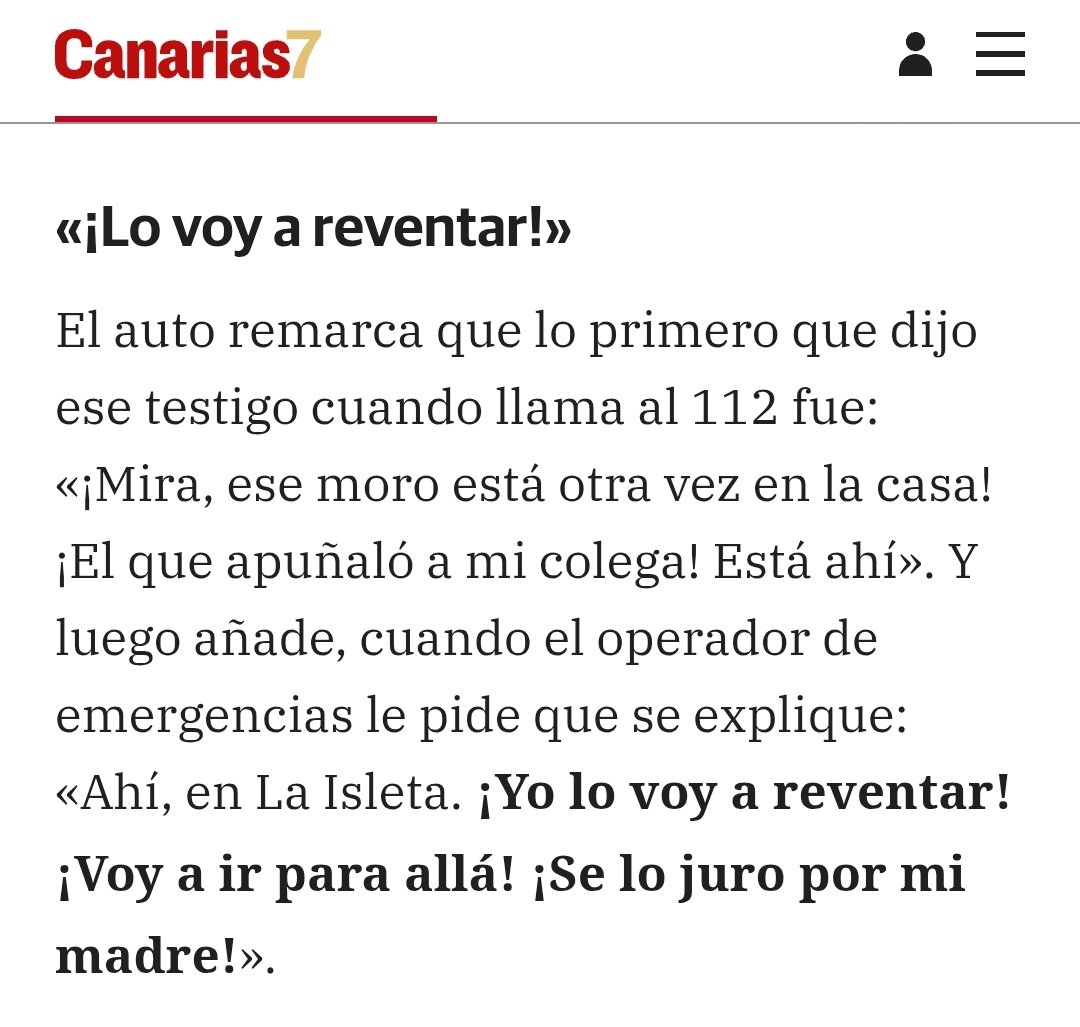 CanarioToday's tweet image. ⚠️ El marroquí que quemó viva a la menor canaria había apuñalado a un varón canario días antes del suceso.