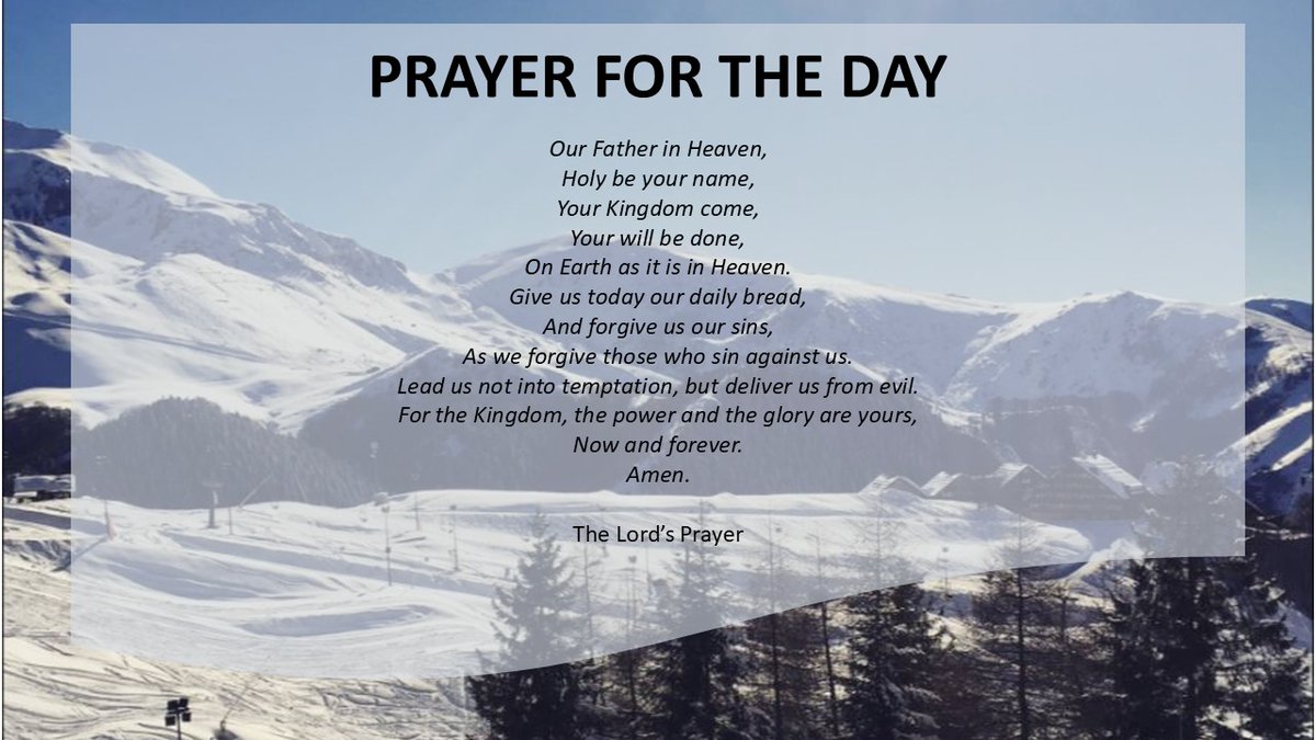 Please see our 'Prayer for the Day'.