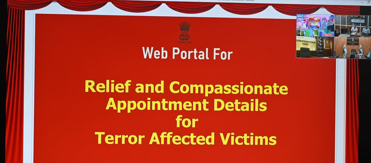 OfficeOfLGJandK's tweet image. Launched a dedicated web portal today for terror victim families in Jammu Kashmir. The initiative will streamline &amp;amp; expedite the process of providing relief, compassionate appointments, and other forms of assistance to those who have suffered from terrorism in the UT.