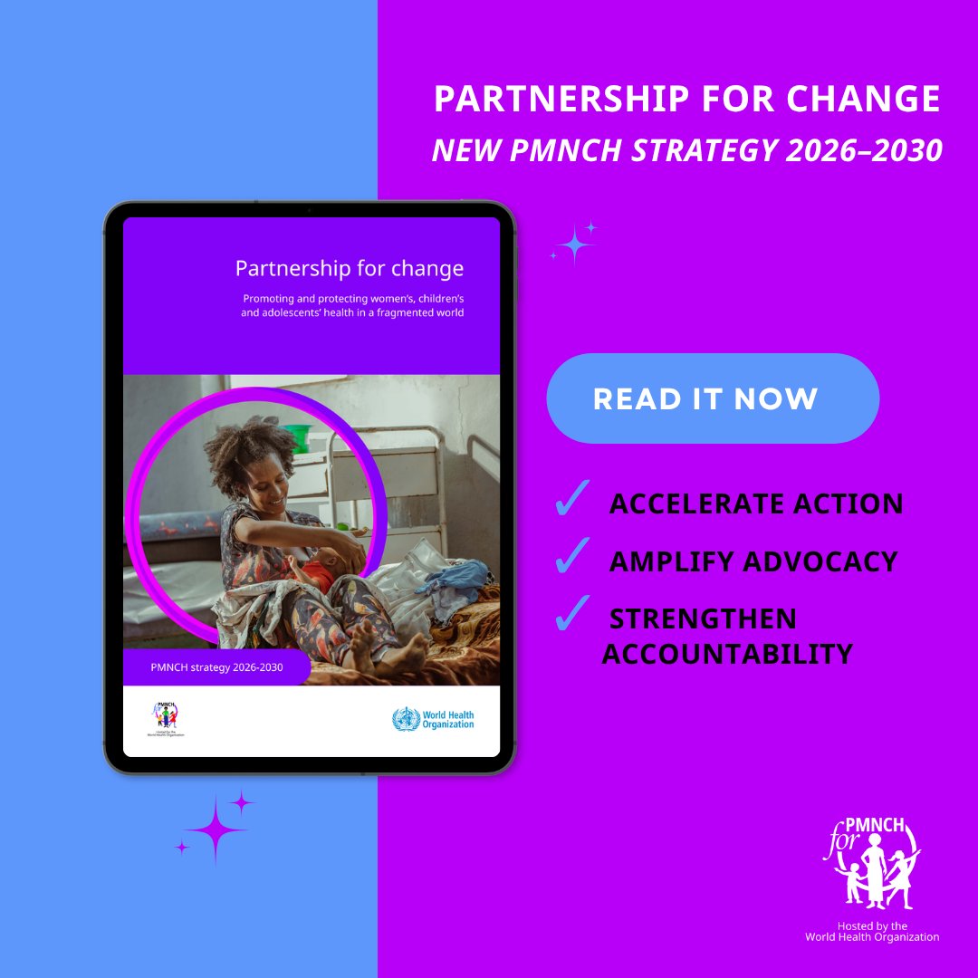 PMNCH's tweet image. 🌍 In a fragmented world, partnerships & coalitions are our power. The PMNCH Strategy 2026–2030 calls for collaboration, creativity & courage to protect the health and rights of women, children & adolescents.
👉 bit.ly/3UqHTVu
#FromPromiseToProgress #PartnersForChange…