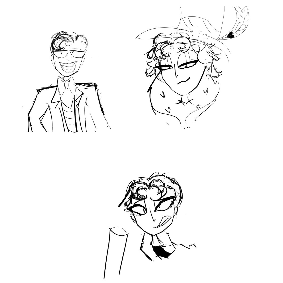 strwbrrytaffy's tweet image. human concept doodles