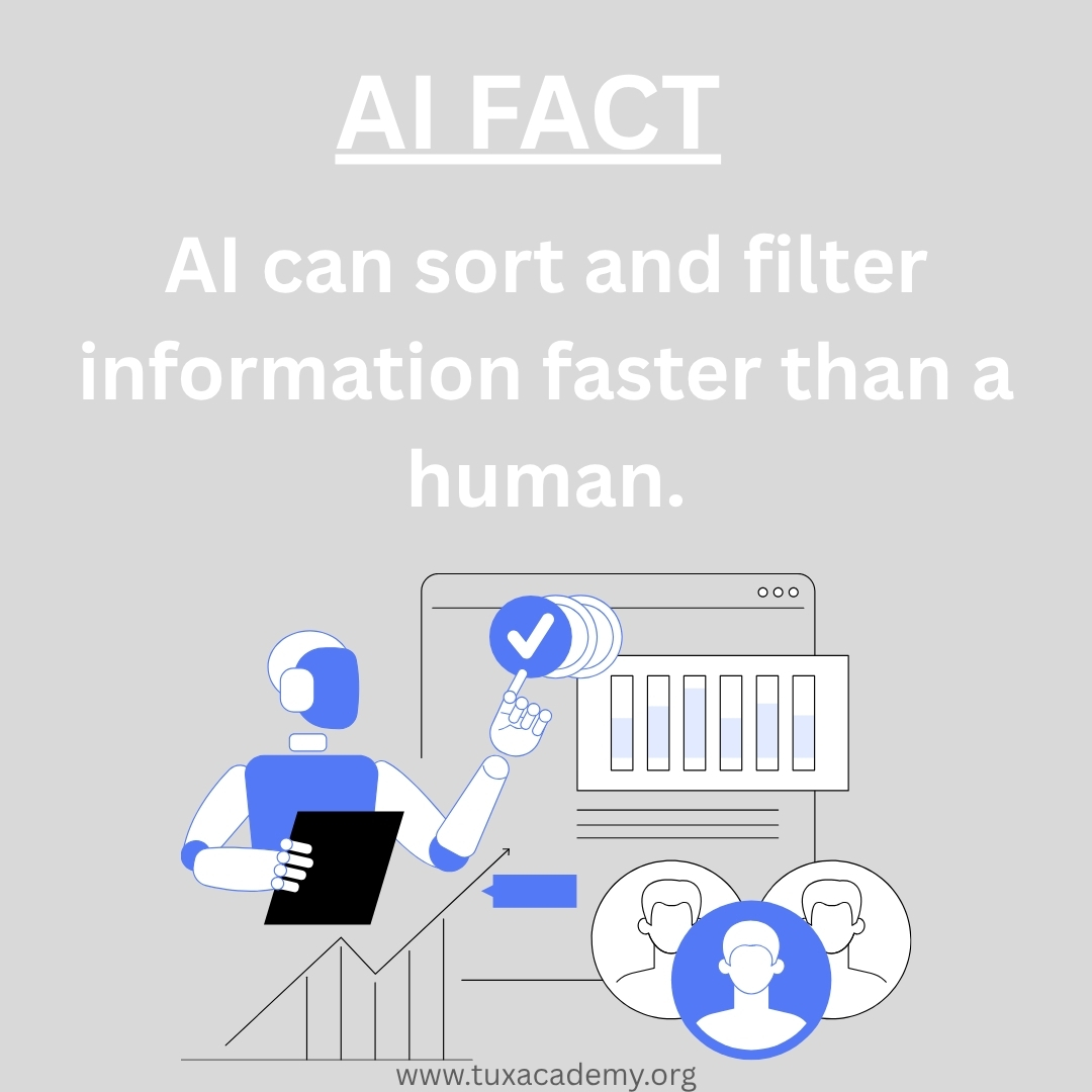 tuxacademy's tweet image. AI FACT of the Day...
#AI #ArtificialIntelligence #DataProcessing #SmartTech #Automation #FutureOfWork #TechFact #MachineLearning #TuxAcademy #DigitalTransformationJourney