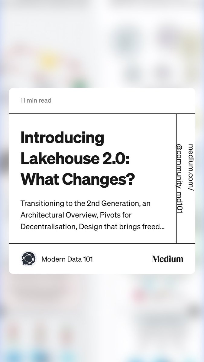 HWillert's tweet image. Introducing #Lakehouse 2.0: What Changes? by #ModernData 101 medium.com/@community_md1…