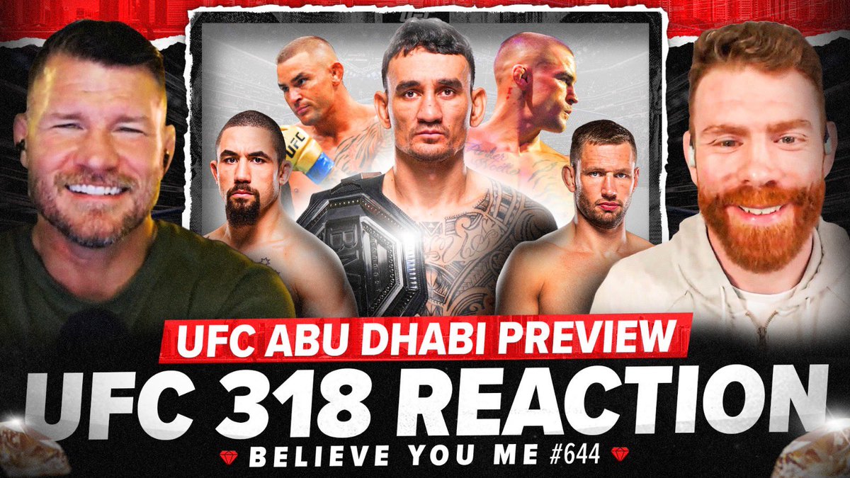 BYMPod's tweet image. The boys are BACK with a BRAND NEW episode of #BelieveYouMe with @bisping and @felderpaul discuss all the action from #UFC318, preview #UFCAbuDhabi and so much more!
youtu.be/SuBGlXSA9vE?si…