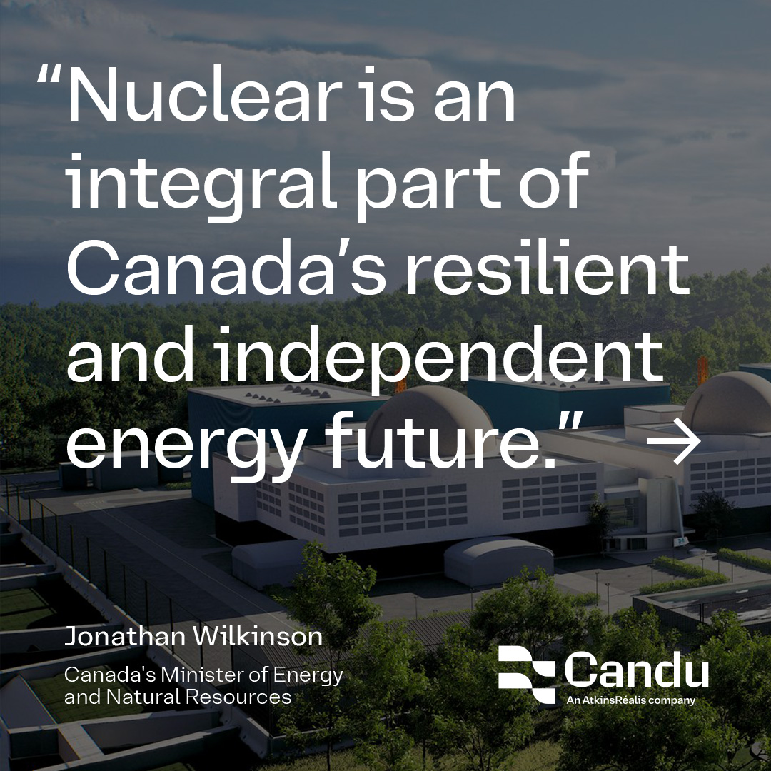 Canadians4CANDU's tweet image. Canada’s energy future is electric, and CANDU® nuclear is powering it. 🔋
🇨🇦 Homegrown, reliable, and globally respected, CANDU technology delivers clean baseload power while supporting a fully domestic supply chain.
We’re not just generating electricity, we’re creating jobs,…