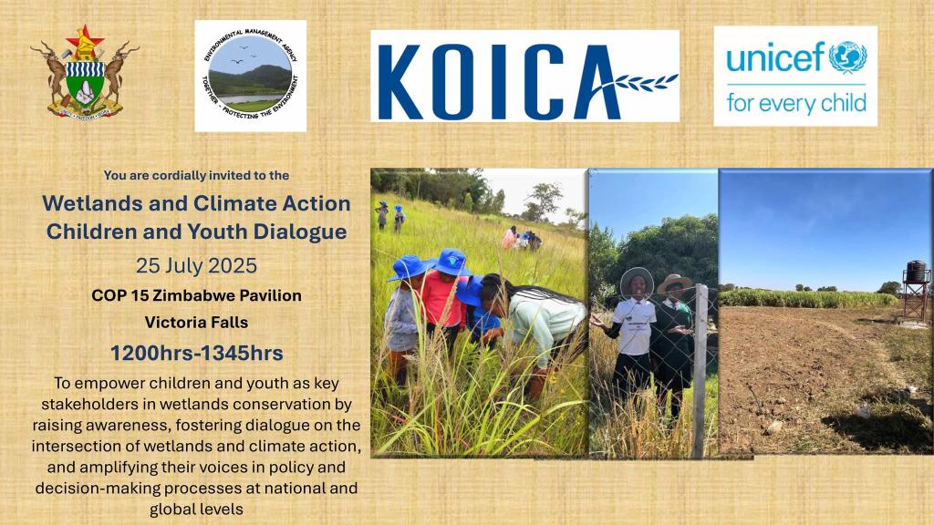 Providence (@provimoyo) on Twitter photo COP 15 Zimbabwe Pavilion in Victoria Falls : 'Wetlands and Climate Action Children and Youth Dialogue' 🌿💚 Let's amplify young voices & drive change! #WetlandsMatter #ClimateAction #YouthForNature" <a href="/UNICEF/">UNICEF</a> <a href="/climatenewsrom/">Climate Newsroom #COP15 #Wetlands</a> <a href="/matpulsezw/">Matebeleland Pulse</a> <a href="/ClimateReality/">Climate Reality</a> <a href="/RamsarConv/">Convention on Wetlands</a> COP 15 Zimbabwe Pavilion in Victoria Falls : 'Wetlands and Climate Action Children and Youth Dialogue' 🌿💚 Let's amplify young voices & drive change! #WetlandsMatter #ClimateAction #YouthForNature" <a href="/UNICEF/">UNICEF</a> <a href="/climatenewsrom/">Climate Newsroom #COP15 #Wetlands</a> <a href="/matpulsezw/">Matebeleland Pulse</a> <a href="/ClimateReality/">Climate Reality</a> <a href="/RamsarConv/">Convention on Wetlands</a>