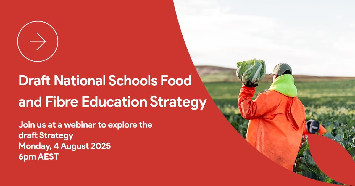 PIEFA (@ozpief) on Twitter photo ๐ฑ Growing minds, growing futures.
Have your say on the draft National Schools Food and Fibre Education Strategy, a roadmap connecting students with real-world learning and diverse career pathways in agriculture. Feedback closes Wed, 20 Aug.
buff.ly/vpYLEPH ๐ฑ Growing minds, growing futures.
Have your say on the draft National Schools Food and Fibre Education Strategy, a roadmap connecting students with real-world learning and diverse career pathways in agriculture. Feedback closes Wed, 20 Aug.
buff.ly/vpYLEPH