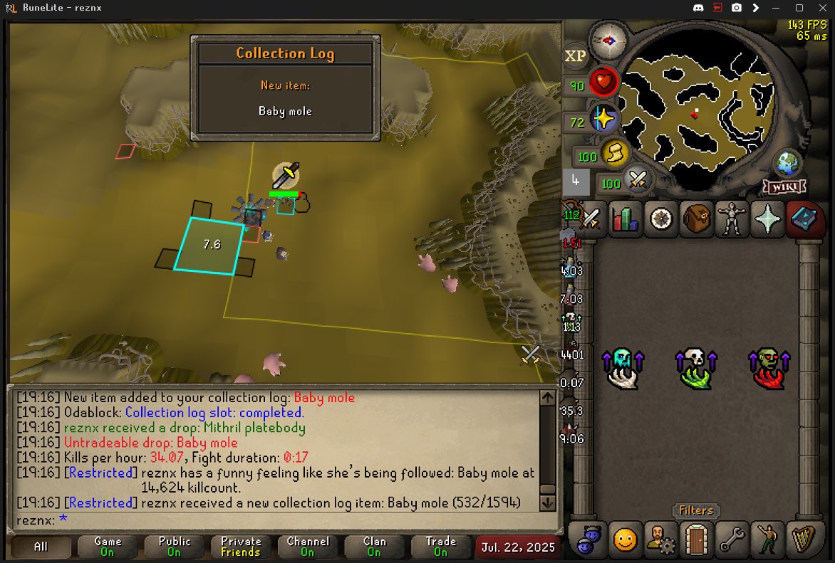 #21 Baby mole 14,624kc 

#1def #pure