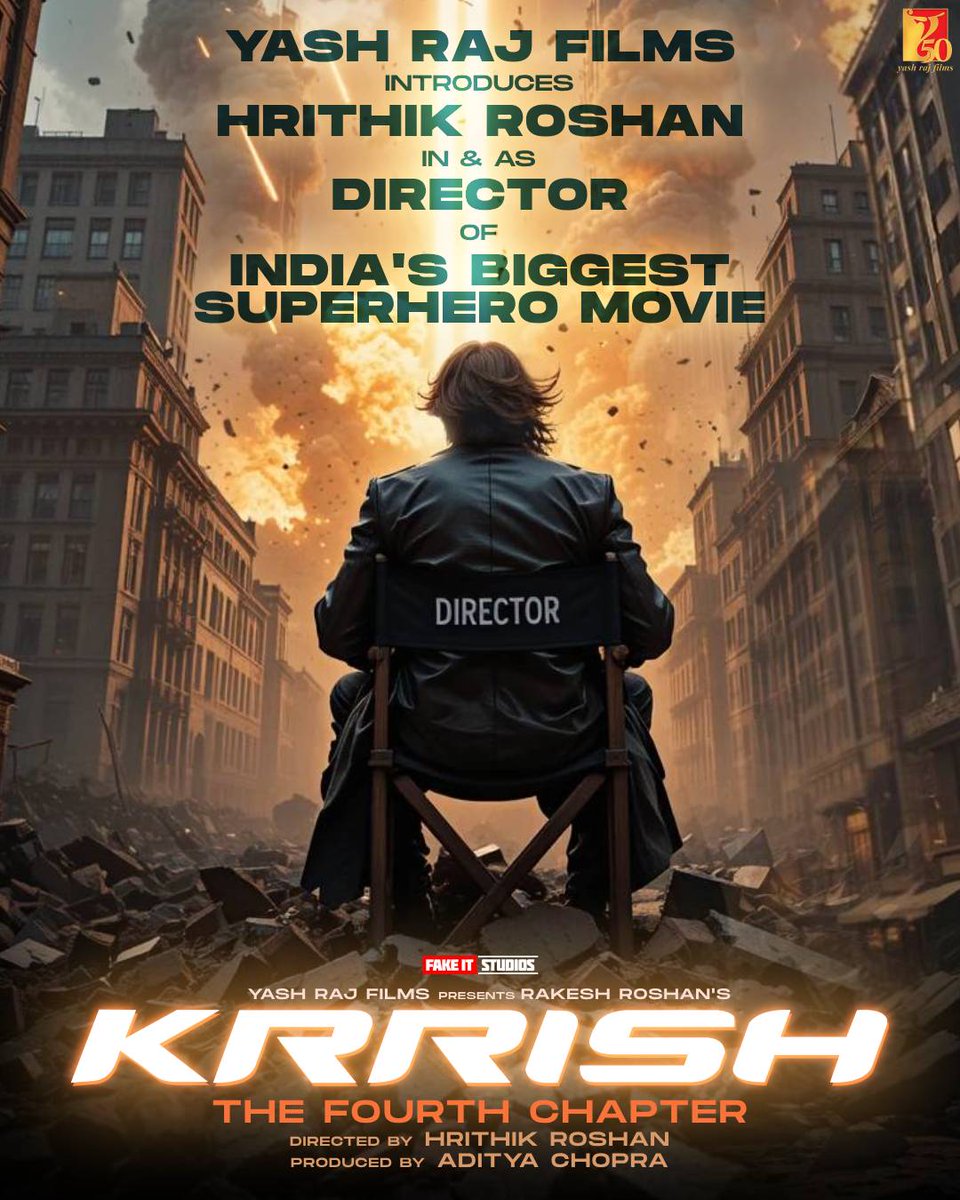 fakeitstudios's tweet photo. Awaiting for this EPIC to go on floors @YRF with @iHrithik front/behind camera at the helm! #Krrish4 #HrithikRoshan #SuperHero #MotionPoster #FakeIt #FanMade https://t.co/ino2Mak26h