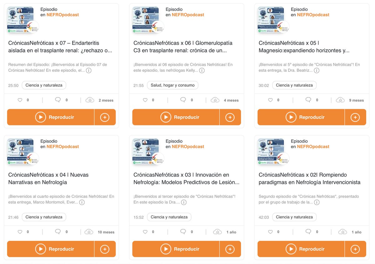 🚀🚀En breve publicaremos un ¡nuevo episodio! de #CrónicasNefróticas, el #NEFROpodcast de 
<a href="/senjoven/">JovSEN</a> y  <a href="/SLANH_/">SLANH</a>
 
Mientras tanto, puedes escuchar los 7 episodios anteriores en senefro.org/modules.php?na…