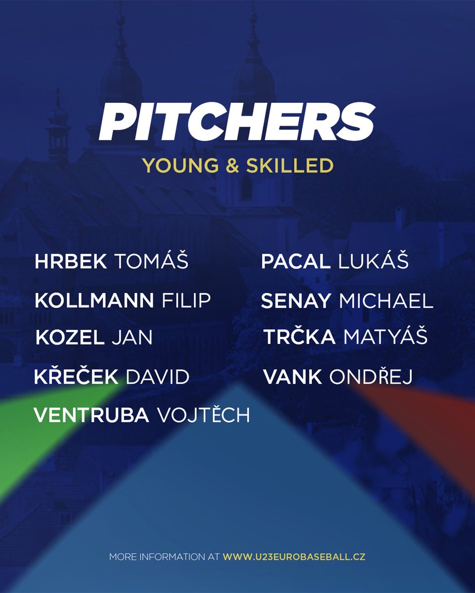 baseballczech_'s tweet image. With this roster, the "U23s" will try to conquer the European summit! ✊🏻🇨🇿
Tickets 📲 u23eurobaseball.cz
#baseballczech