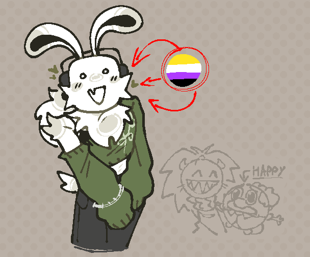 JustEg (@justeg33) on Twitter photo ok so. i did a little experiment a while ago and changed my pronouns on twitter to they/them to see if anyone would notice because of something i wanted to announce,.,.,,,
i'm nonbinary now and made a little creature for it for fun.
ok thanks bye sorry i'm shy abt this 💔 ok so. i did a little experiment a while ago and changed my pronouns on twitter to they/them to see if anyone would notice because of something i wanted to announce,.,.,,,
i'm nonbinary now and made a little creature for it for fun.
ok thanks bye sorry i'm shy abt this 💔