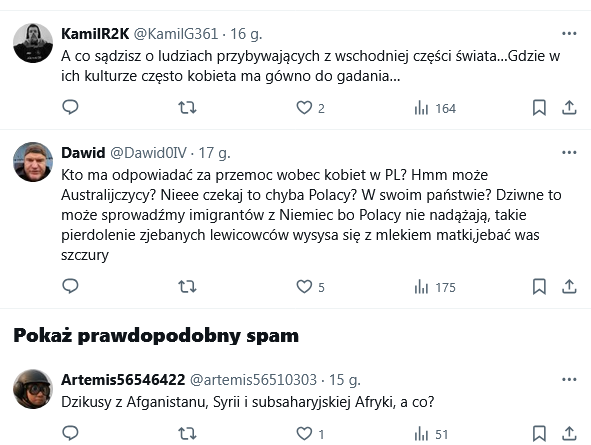 Velo_Maniaq's tweet photo. @weneckaplaza Jak zawsze można liczyć na na ekwilibrystykę trollową siurków.🤌 Odpowiedzi do posta w screenie.
Żaden nie użył wspólnego mianownika dla przemocowców, czyli "mężczyzna", tyko poleciał w narodowości, grupy etniczne i wyznania. Fikoły mentalne bez zmian. #ziew https://t.co/UveAnAdT2k