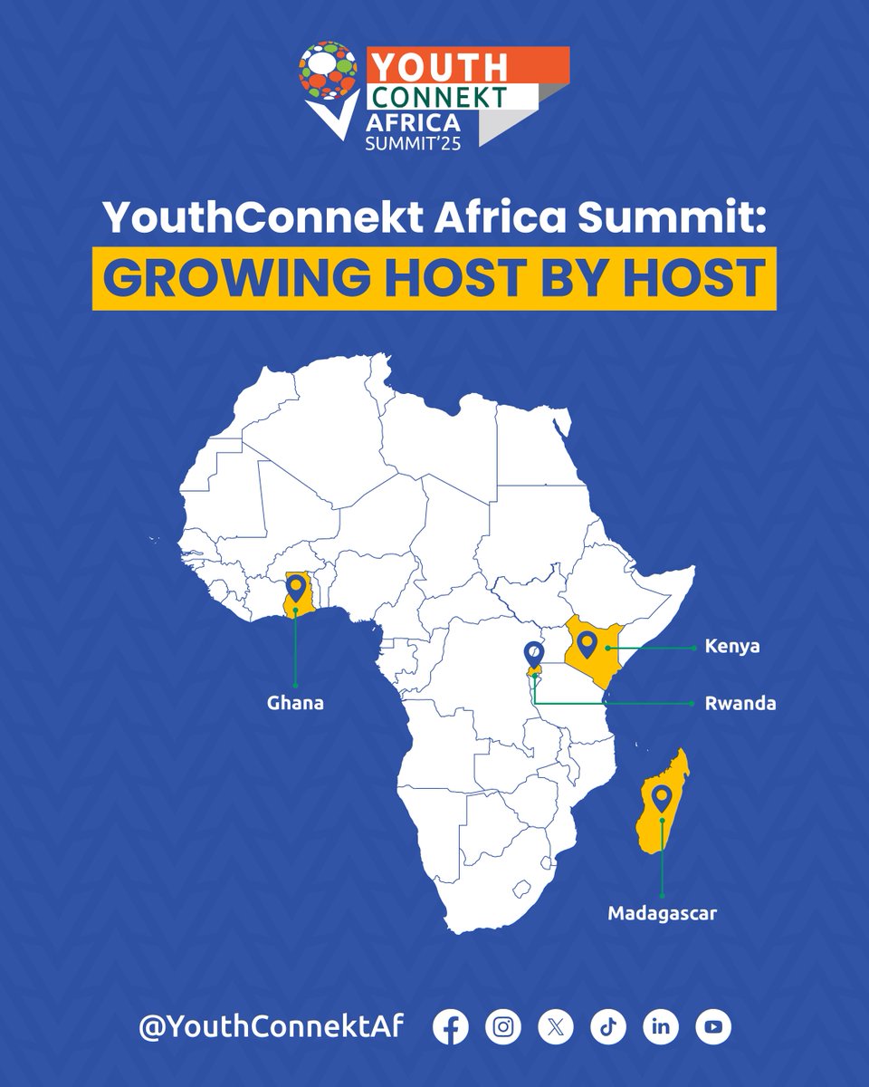 Since 2017, the YouthConnekt Africa Summit has been a powerful move across the continent — Connecting, Inspiring, and Sparking innovation.

📍YouthConnekt Africa Summit 2025
🗓 28th–30th November 2025
🇲🇬Madagascar

#YCAS2025