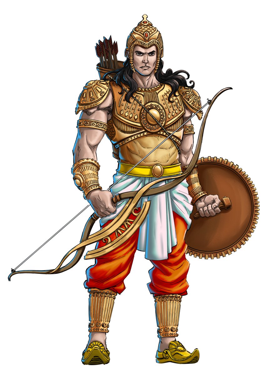 Tadammeh's tweet image. Excited to be part of Legends of the Ramayan- an action figure line by Soumya Das bhai & The Hierophant! I did the character sketches & packaging art. The campaign's halfway funded- support it here👉 tinyurl.com/ydmbx5w4
Today’s sketch: Prince Lakhsman! #Kickstarter