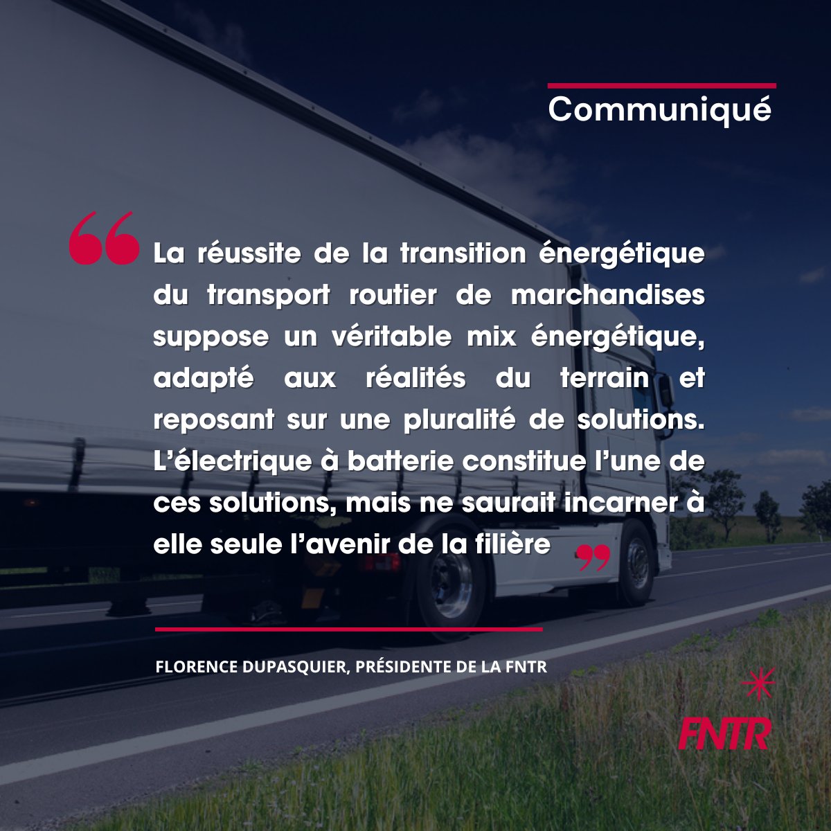 📢 [Communiqué de presse] Mix énergétique : la FNTR appelle l’État à faire preuve de responsabilité, de rigueur scientifique, et surtout d’écoute des professionnels 
 
➡️ Voir le communiqué : fntr.fr/espace-presse-…