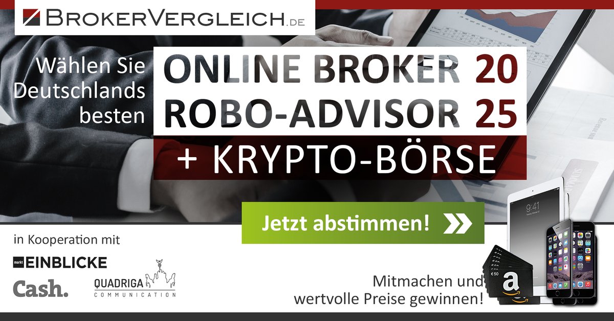 Die #Brokerwahl2025 läuft und es gibt wieder etwas zu gewinnen! Jetzt bis 16.9. mitmachen und sich die Chance u.  a. auf ein #Apple #iPad Pro oder zwei #iPhone15 sichern. brokervergleich.de/brokerwahl/ #Finanzen #Geldanlage #Umfrage #Gewinnspiel