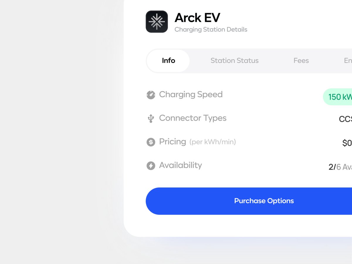 calebnws's tweet image. a modal card for an EV charging station