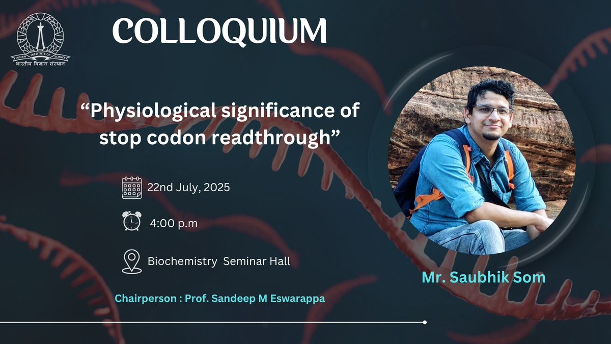 We invite you all to today's colloquium by <a href="/SaubhikSom/">Saubhik Som</a>. For details, please check poster :